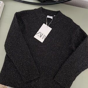Zara Black Knit Sweater 4-5yr